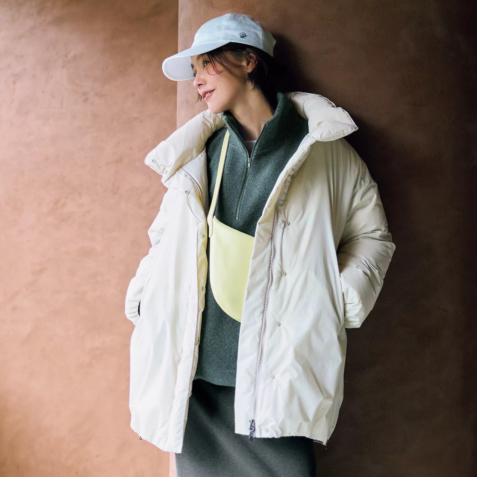 NANGA
【福田麻琴さんコラボ】【LEE別注】【洗える】ミドル丈 すっきりダウンコート