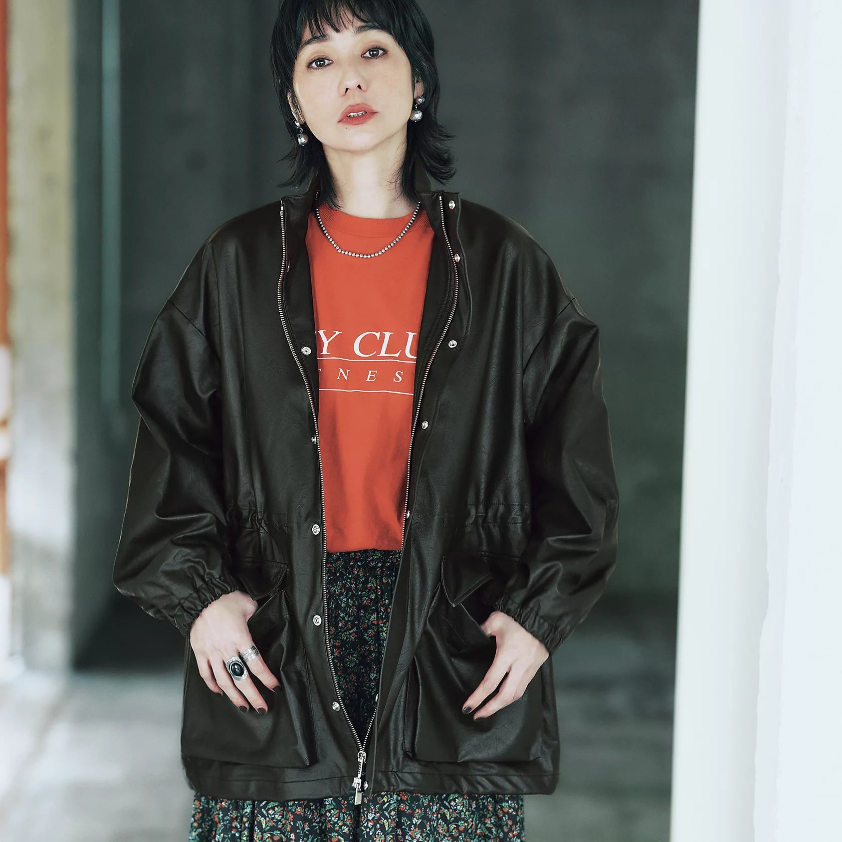 Curensology
ヴィンテージフェイクレザーコート