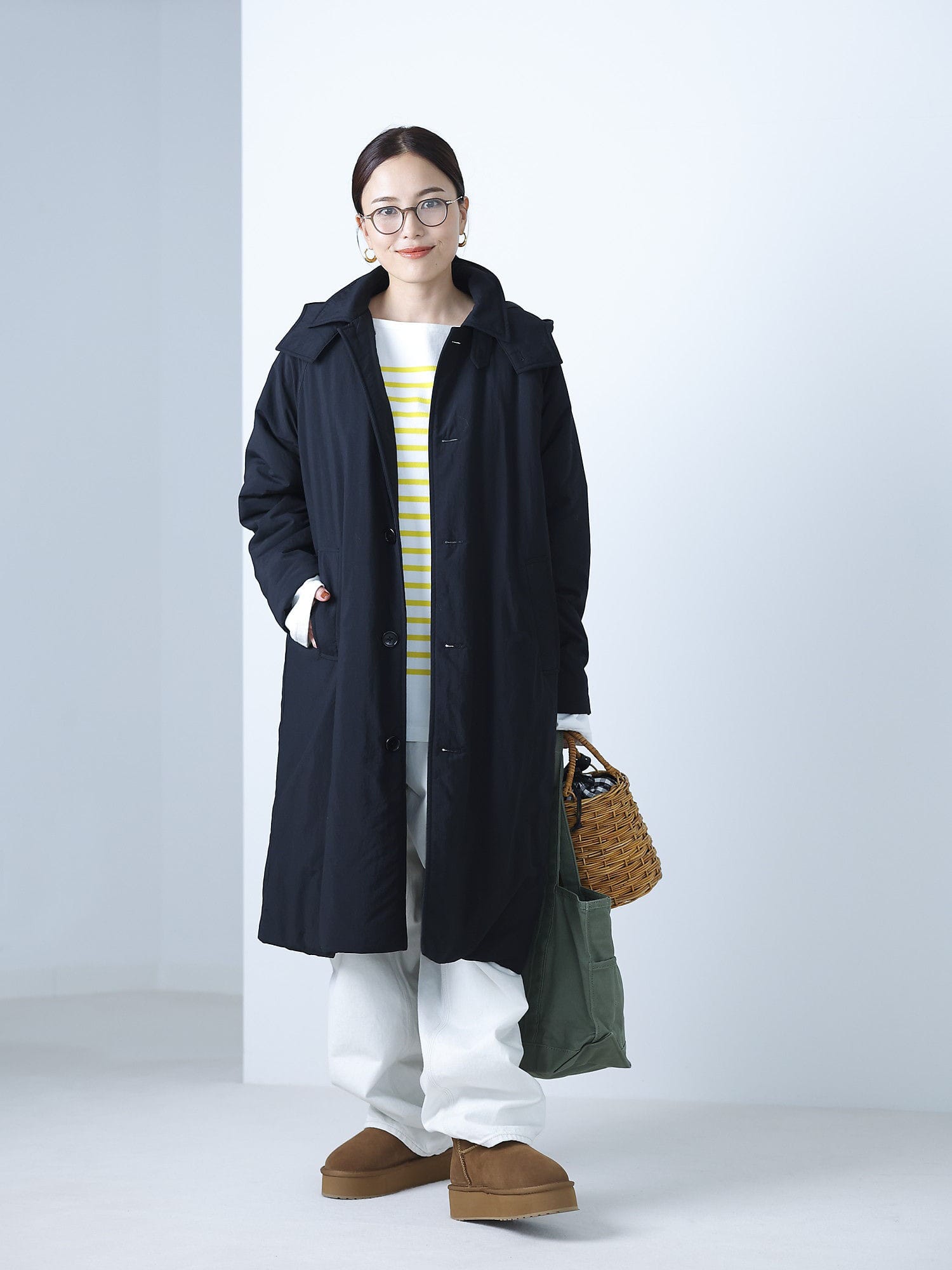 12closet
【福田麻琴さんコラボ】【洗える】撥水中綿フーディーコート