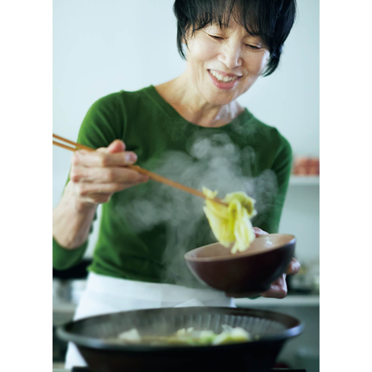 白菜はさっとひと煮するくらいで大丈夫
栗原はるみさん