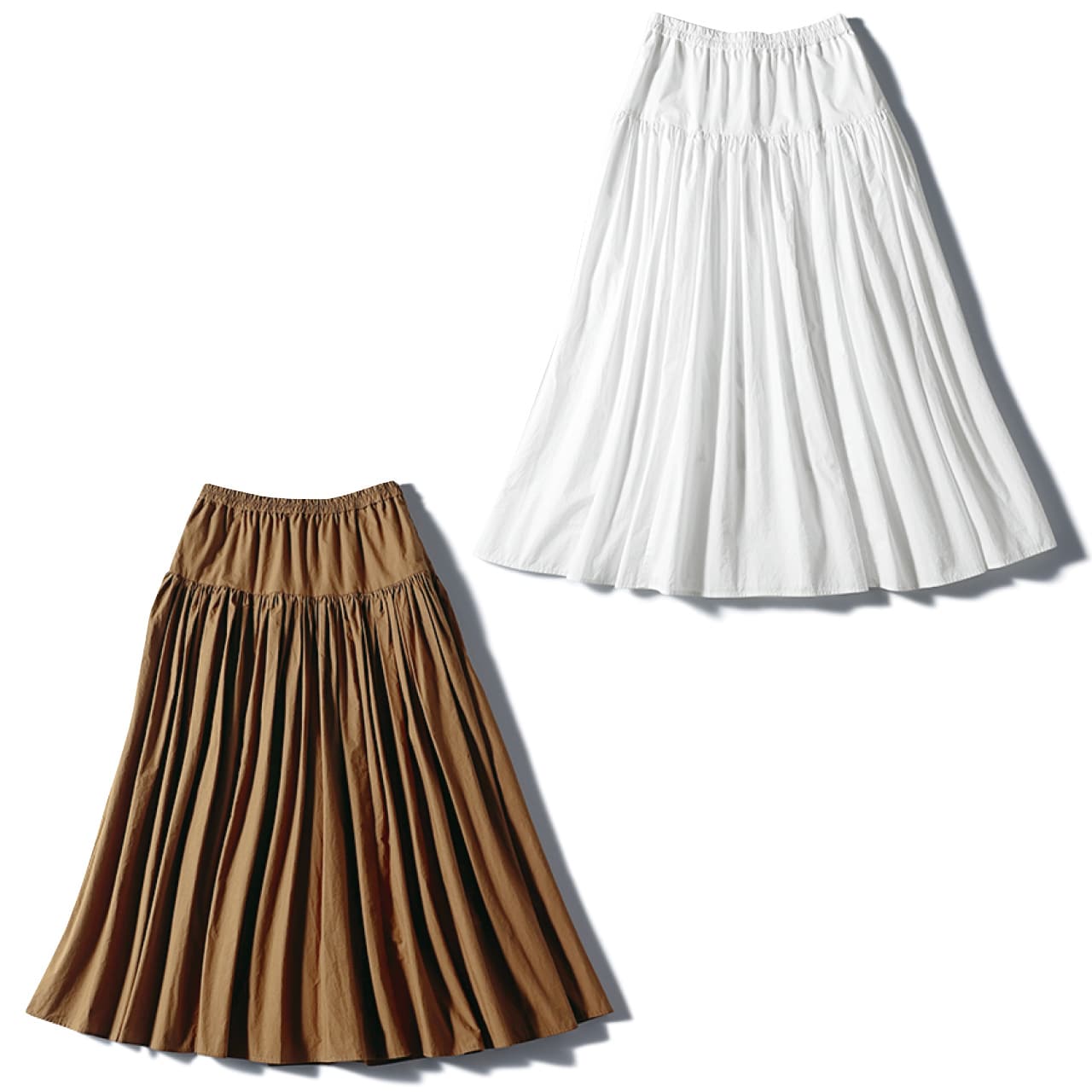 LEE限定 12closet（トゥエルブクローゼット）【洗える】【石上美津江さんコラボ】切替ギャザースカート