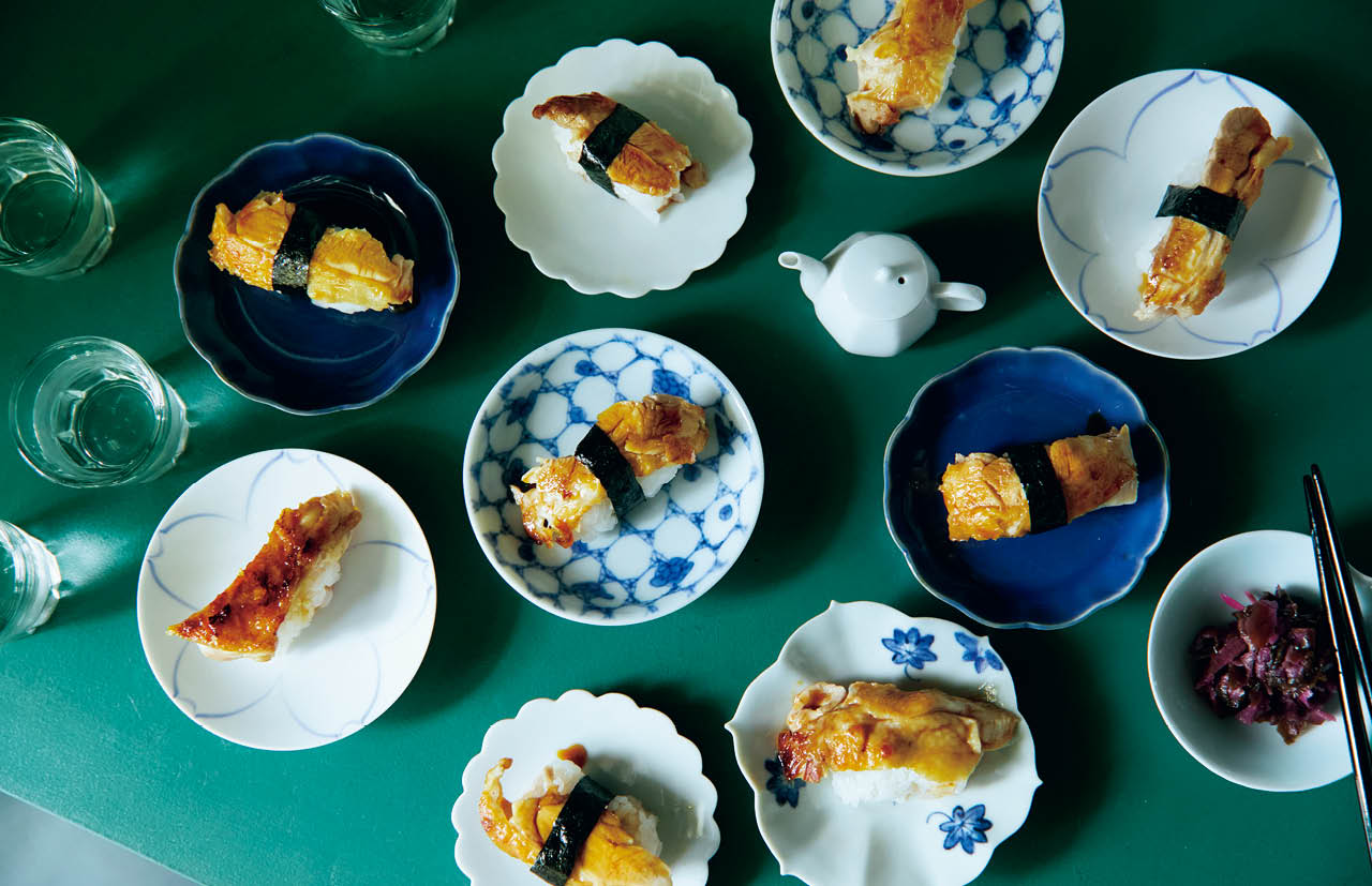 栗原はるみさん
甘辛ダレと甘酢で照り焼き風チキンのにぎり寿司