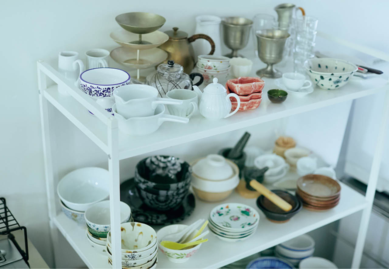 大切にしている食器ほど目に入るところに出しておく。家族のために普段から使う