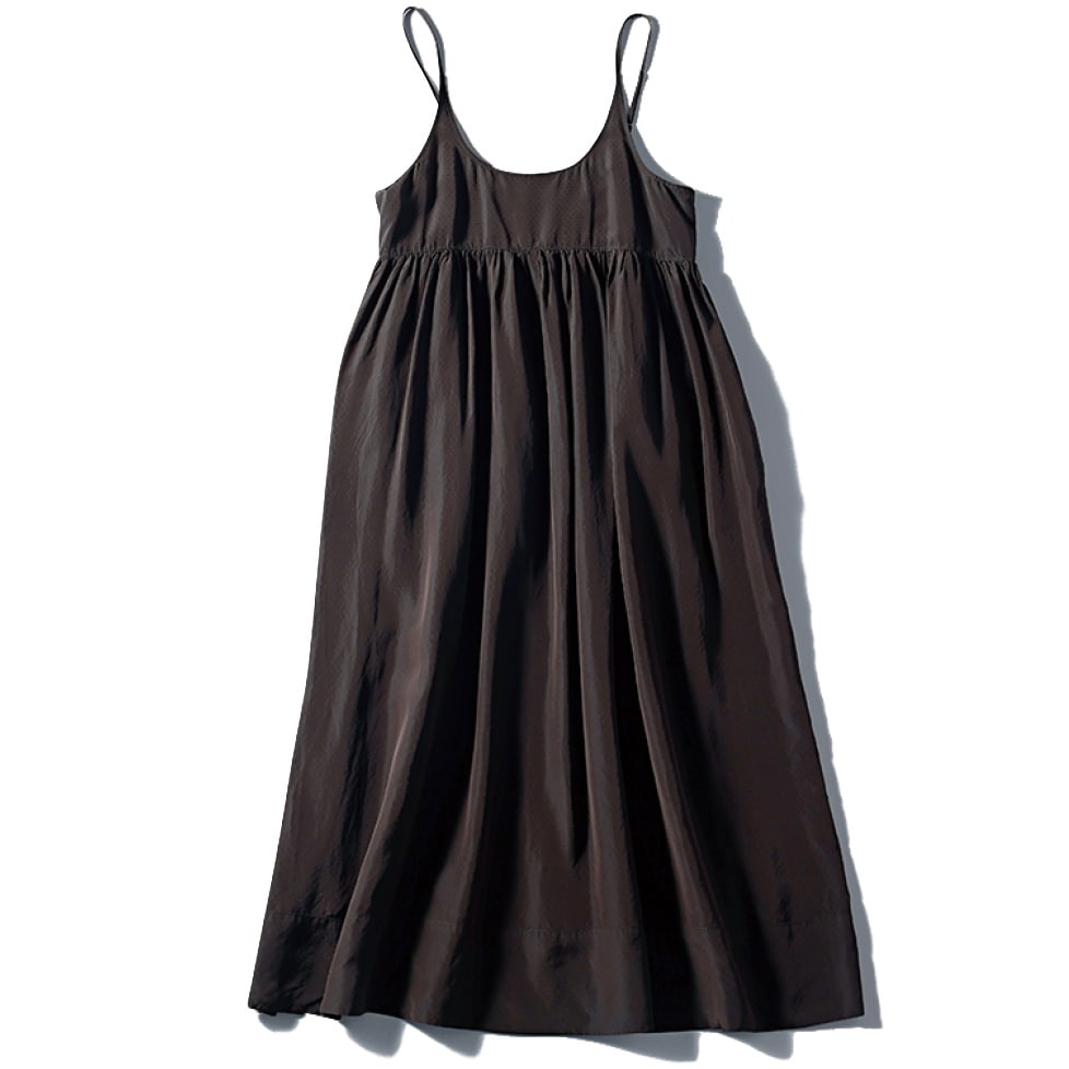 LEE限定 12closet（トゥエルブクローゼット）【洗える】【石上美津江さんコラボ】キュプラジャカードワンピース