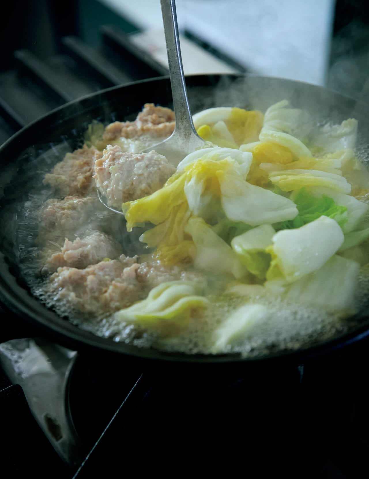 塩もみ白菜で肉だんご鍋