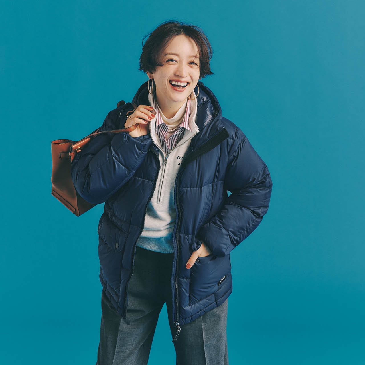 高山 都さんとTAION［ タイオン ］のMOUNTAIN PACKABLE VOLUME DOWN PARKAPARKA