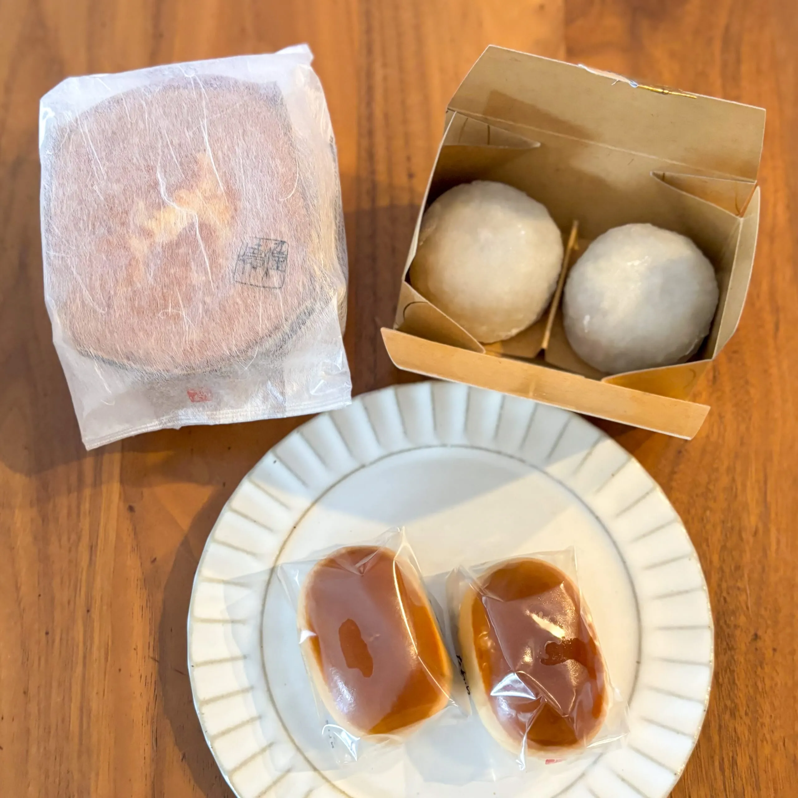 「たねやカステラ 栗」「栗大福」「栗饅頭」集合