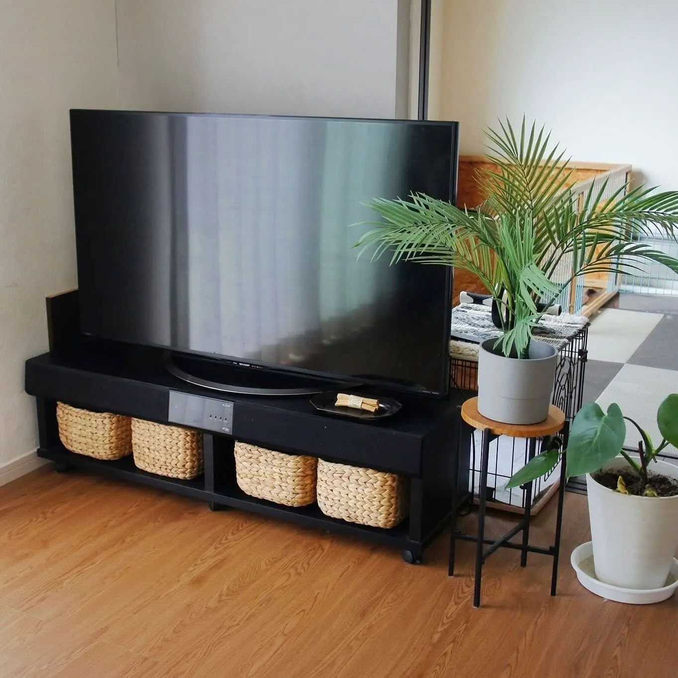 ウォーターヒヤシンス　長方形　バスケット　中