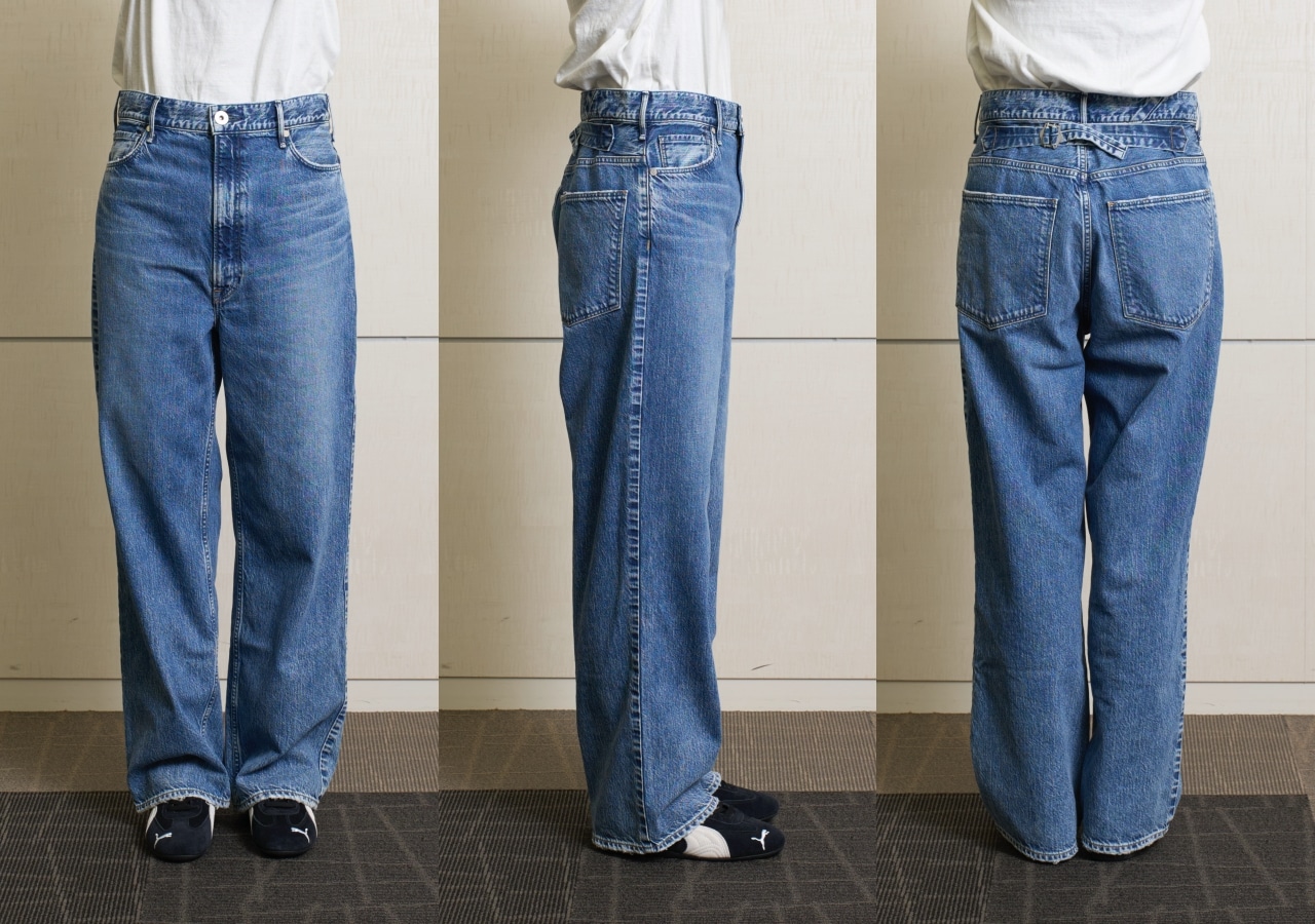 高身長スタッフがアッパーハイツのデニムを試着
