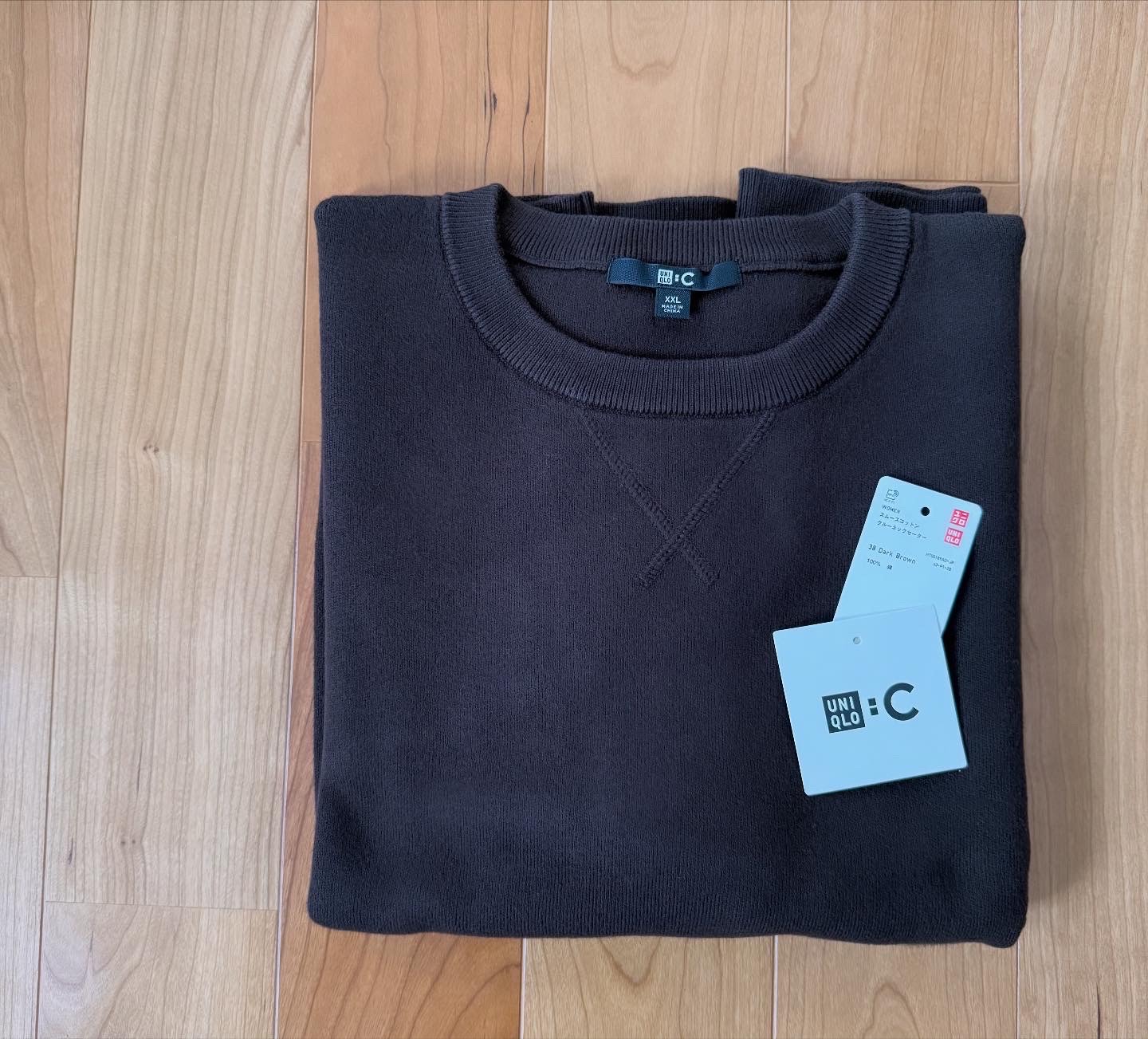 ユニクロ スムースコットンクルーネックセーター