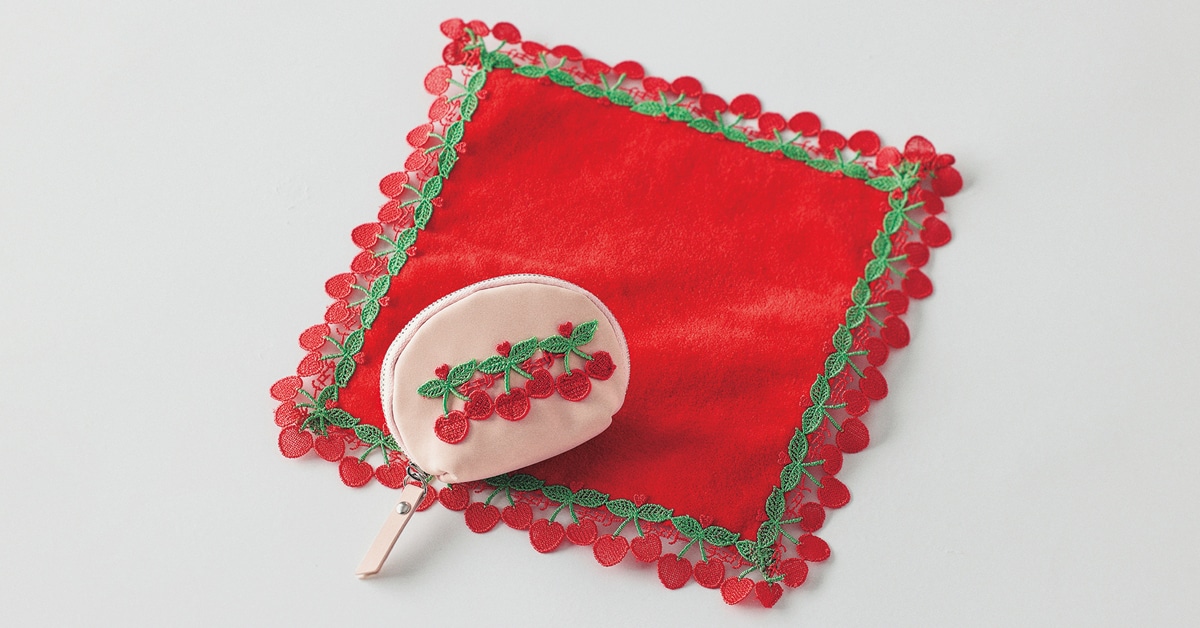 近沢レース　福砂屋　カステラ　ハンカチ　　2枚 カステラ本家福砂屋 創業400周年記念コラボハンカチ第二弾