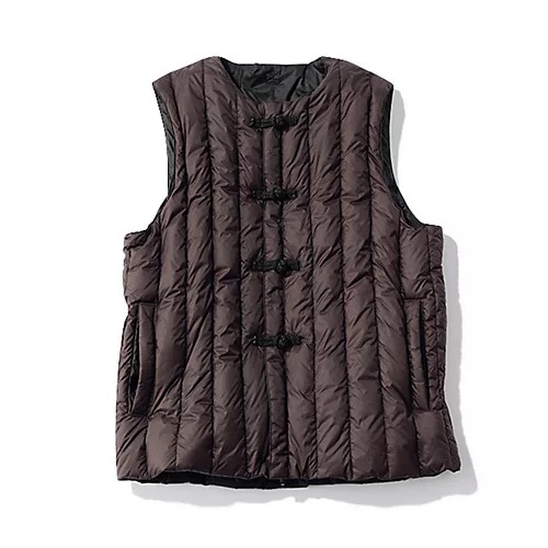 TAION 〈タイオン〉【五明祐子さんコラボ】REVERSIBLE CHINA BUTTON INNER DOWN VEST