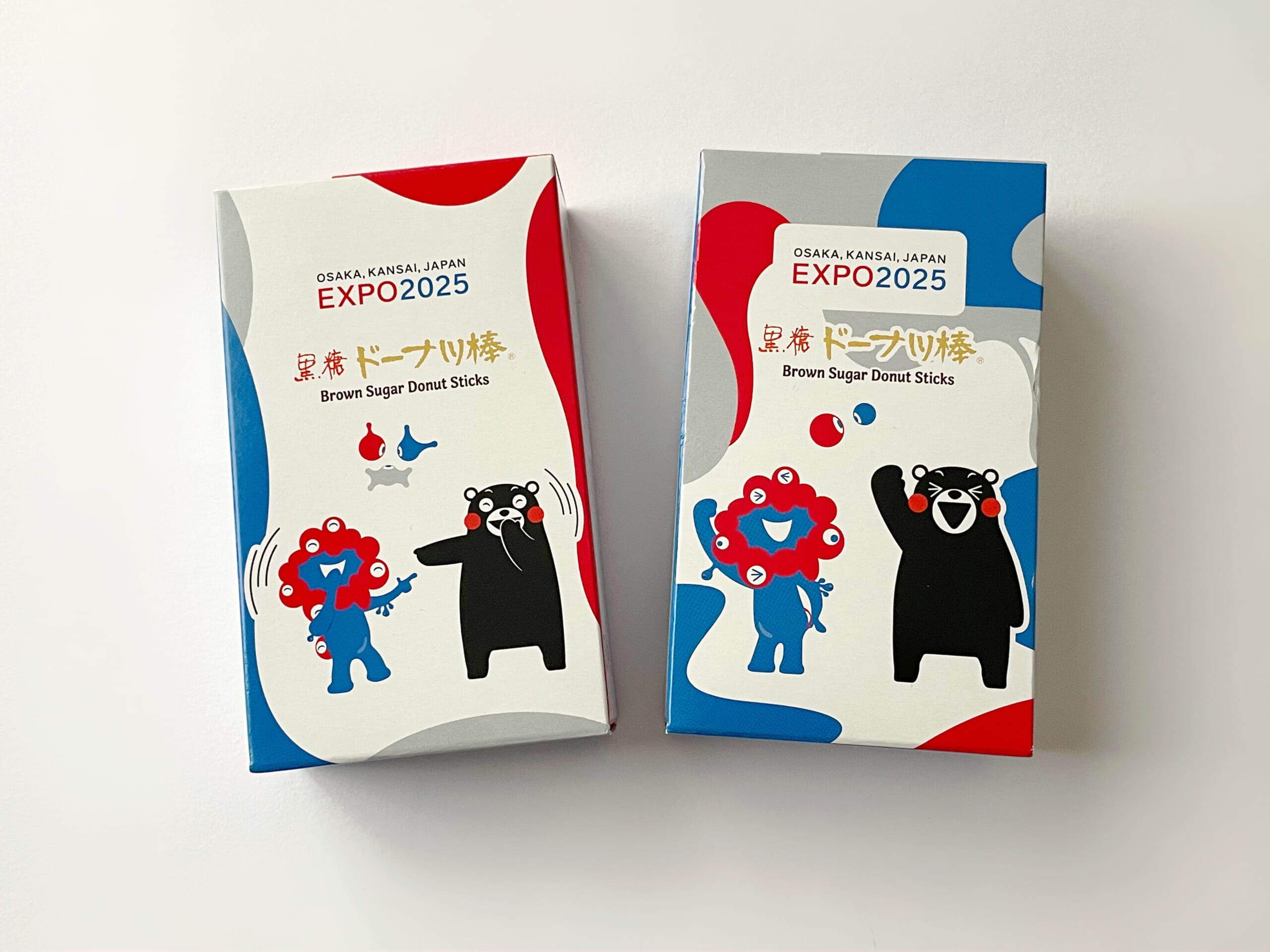 黒糖ドーナツ棒。ミャクミャク×くまもんのコラボ。