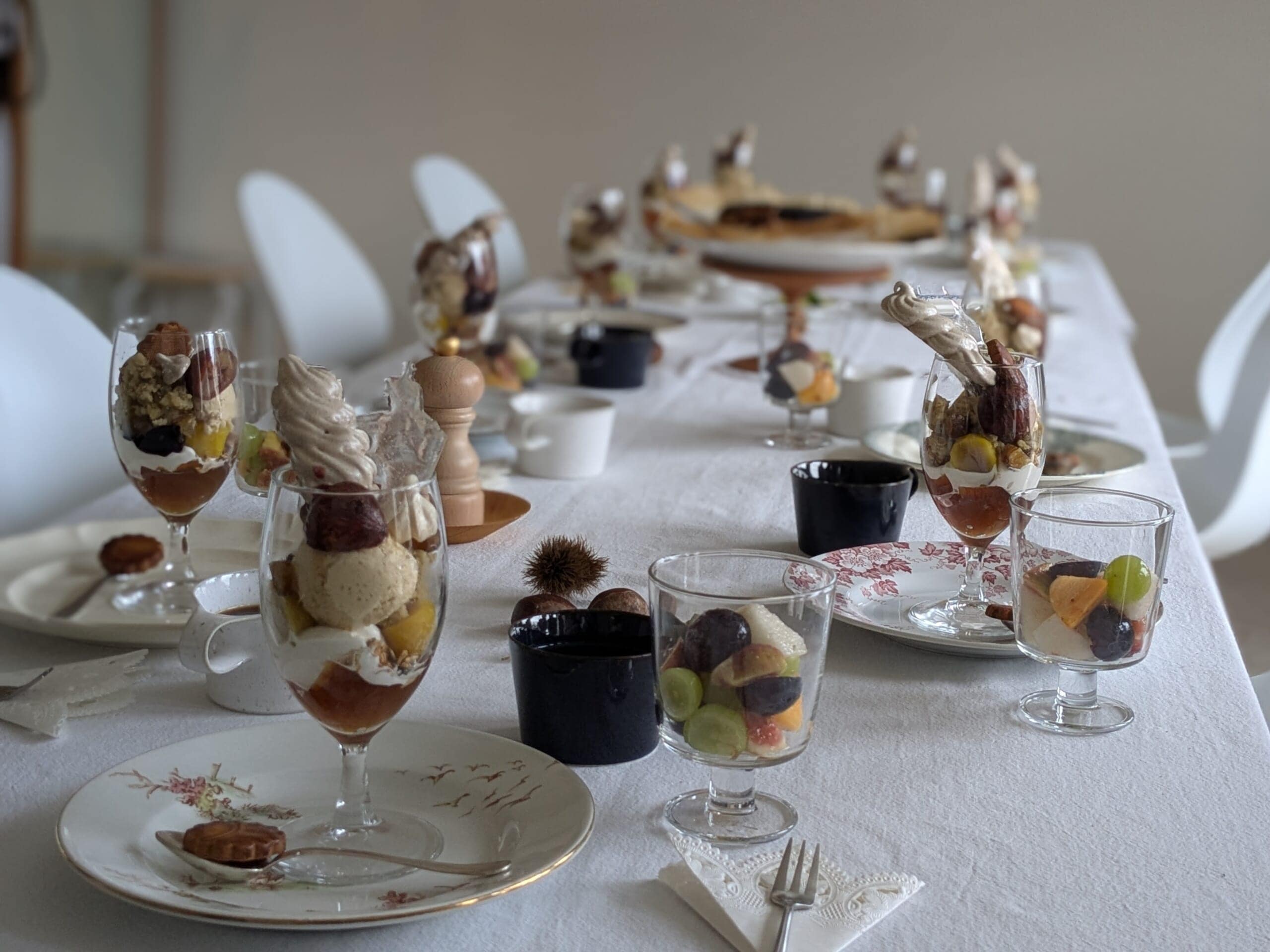 栗の会　栗パフェ