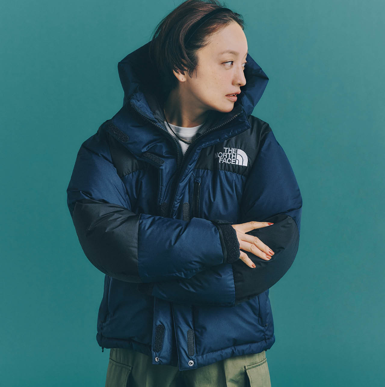 高山 都さんとTHE NORTH FACE［ ザ・ノース・フェイス ］のSHORT BALTORO LIGHT JACKET