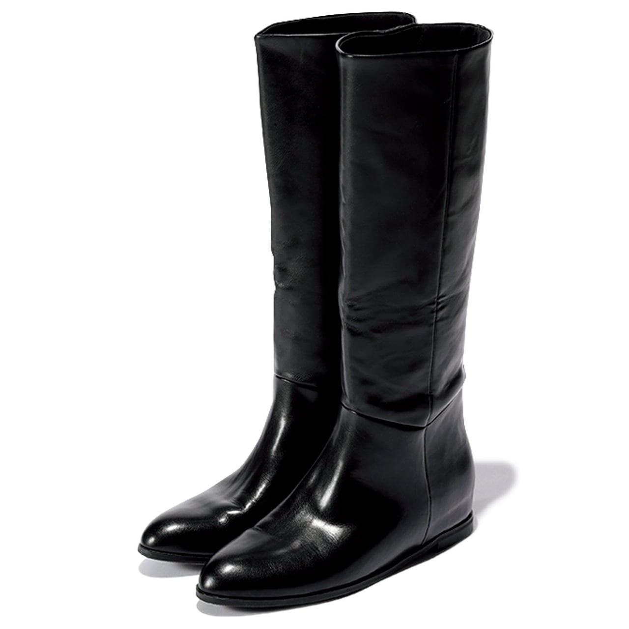 【A de Vivre(ア ドゥ ヴィーヴル)】黒の辛口ロングブーツ ¥19910