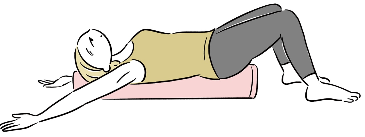 ストレッチポールを使ったストレッチ