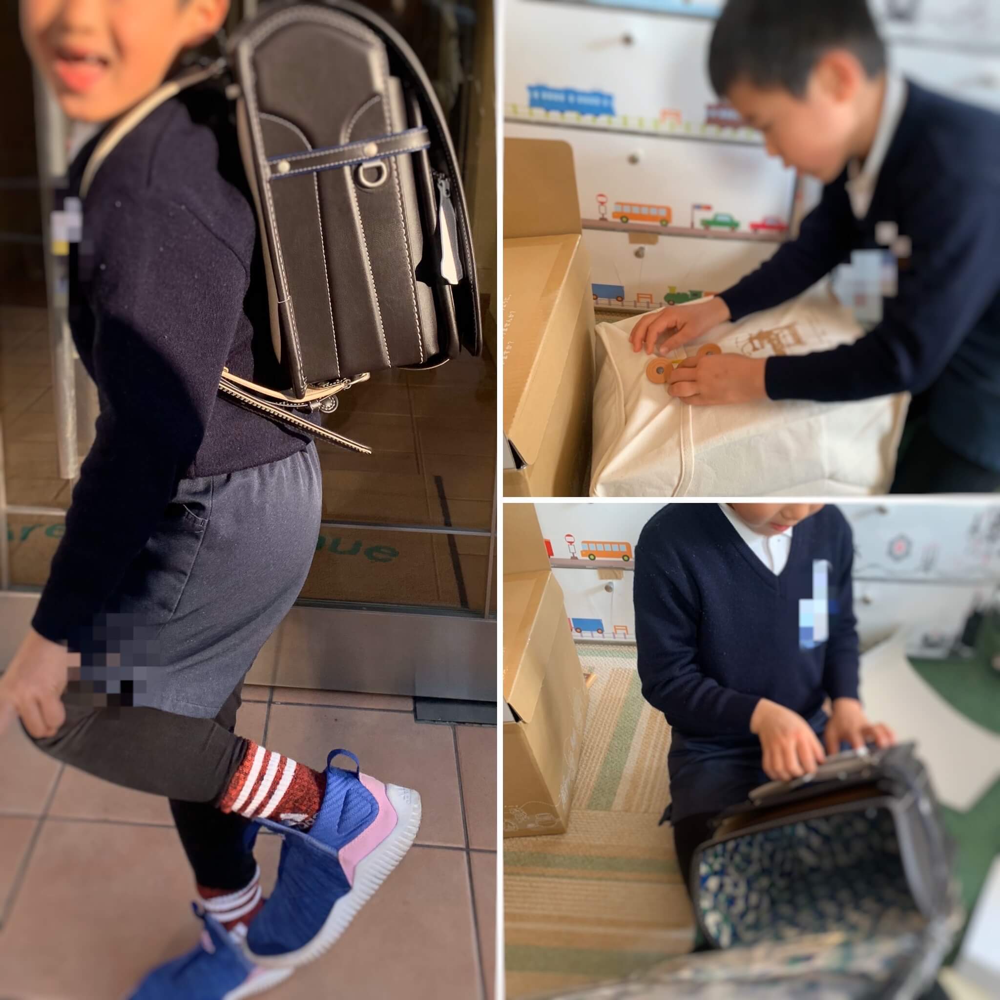 ランドセルが届いた日の記念写真