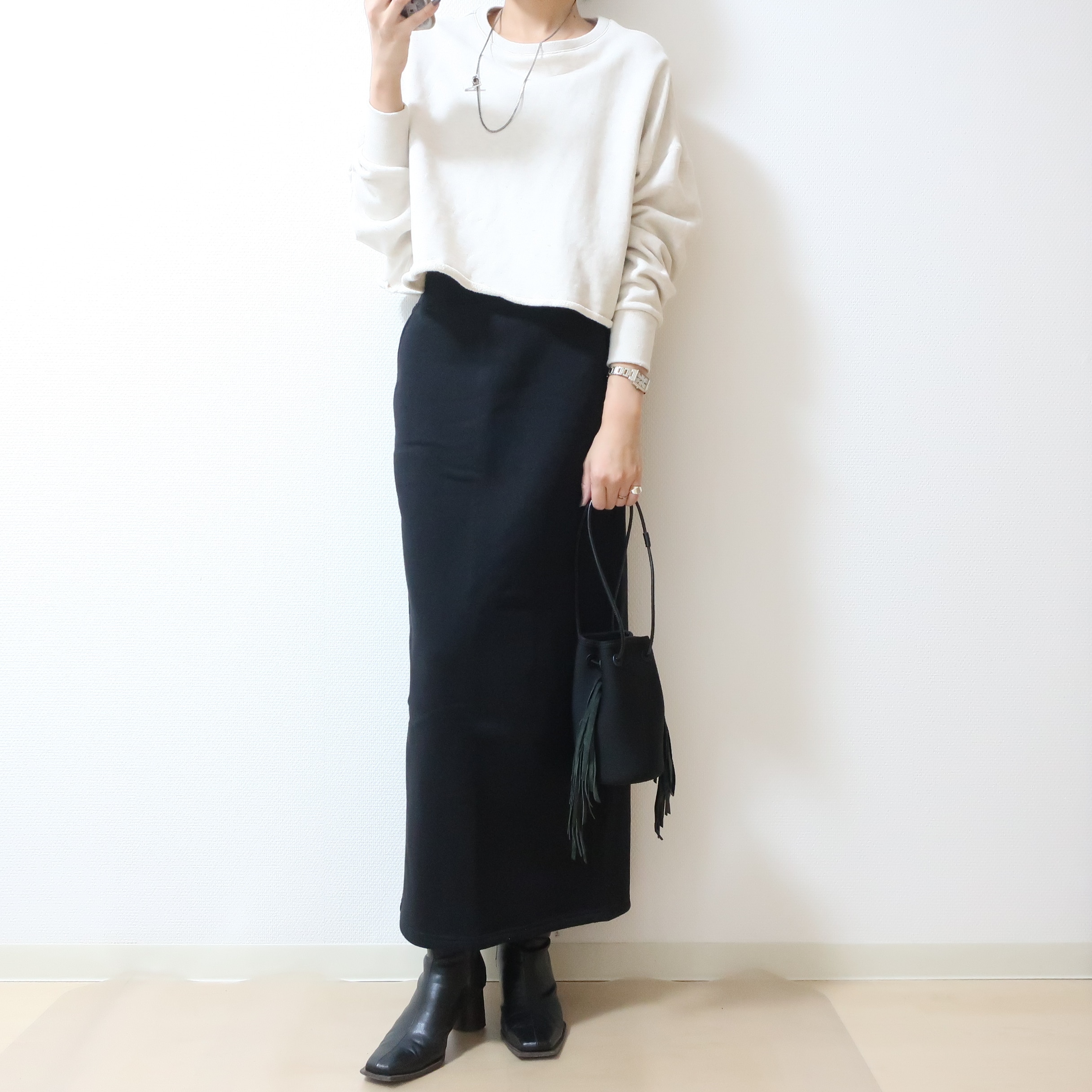 GUのナロースカート　40代　口コミ　サイズ感