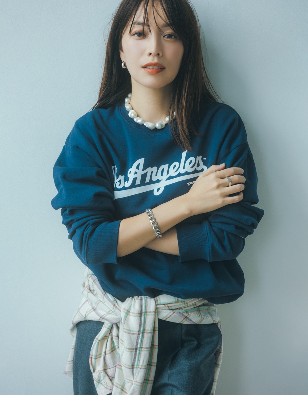 バロックパール×スウェットコーデ 蛯原友里さん