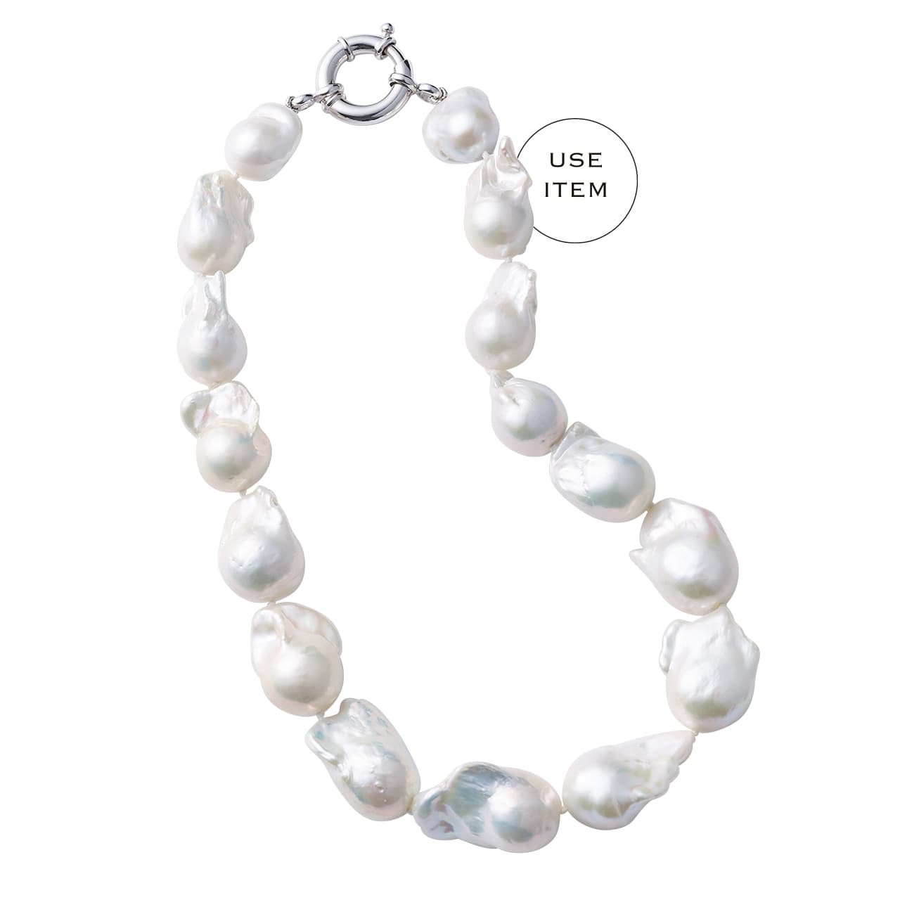 ネックレス(淡水パール×SV925+K18Gプレート)¥115500/ビジュードエム六本木ヒルズ(ビジュードエム)