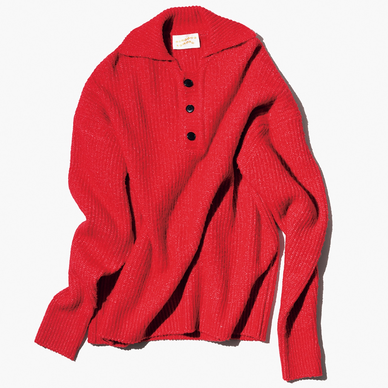 【CAROUSE LAMBRA（ケラウズランブラ）】の赤ニットポロ　￥29700