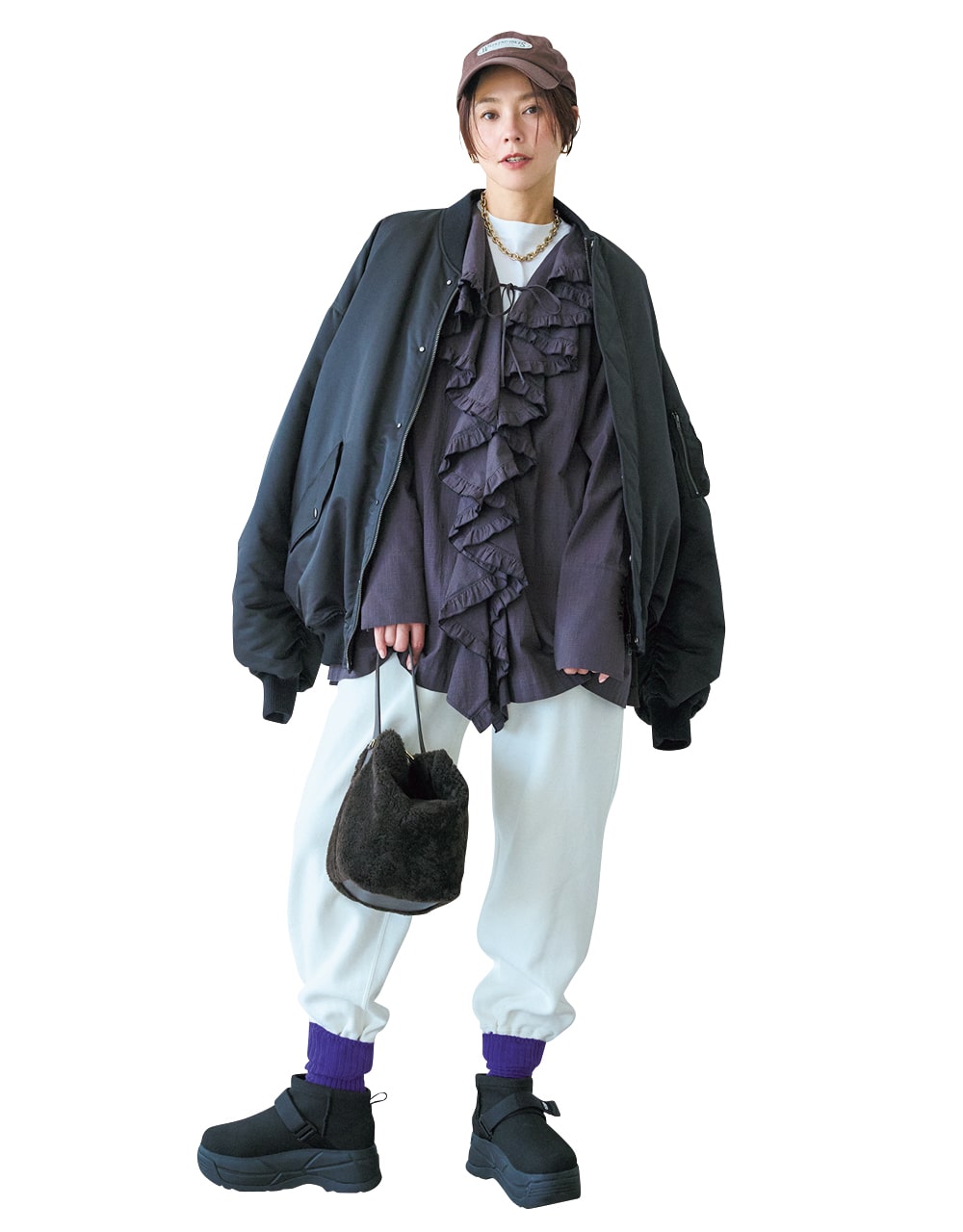 ボアブーツコーデ 浅見れいなさん