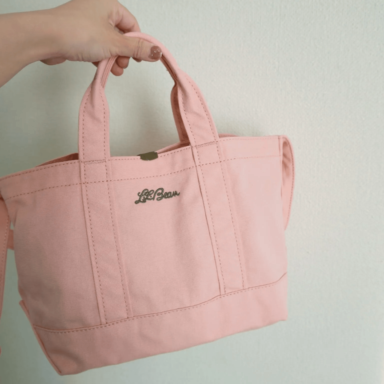 「L.L.Bean」LEE100人隊コラボグローサリー・2WAYスモールトート　ピンク