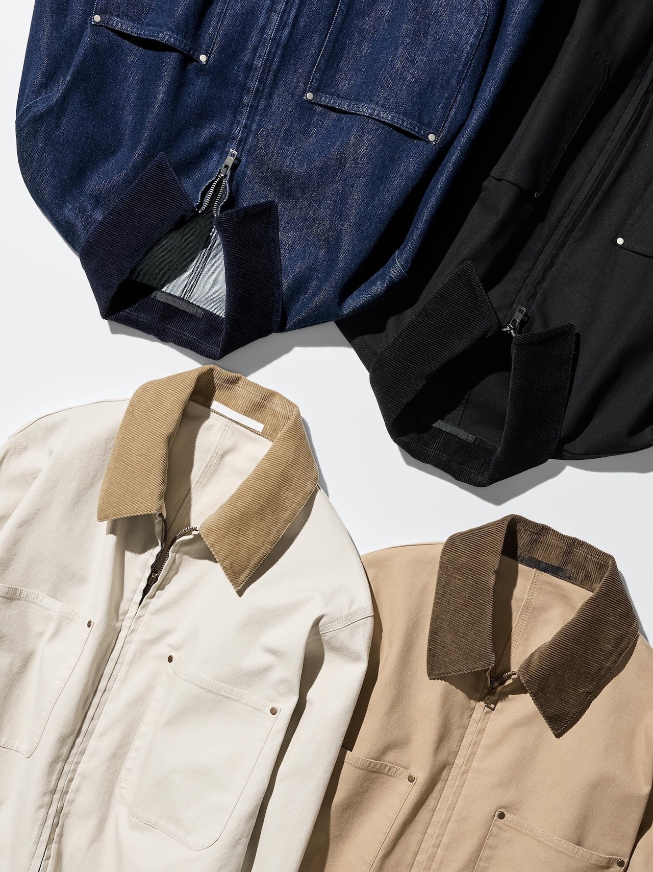 ユニクロ ジップアップショートジャケット カラーバリエーション