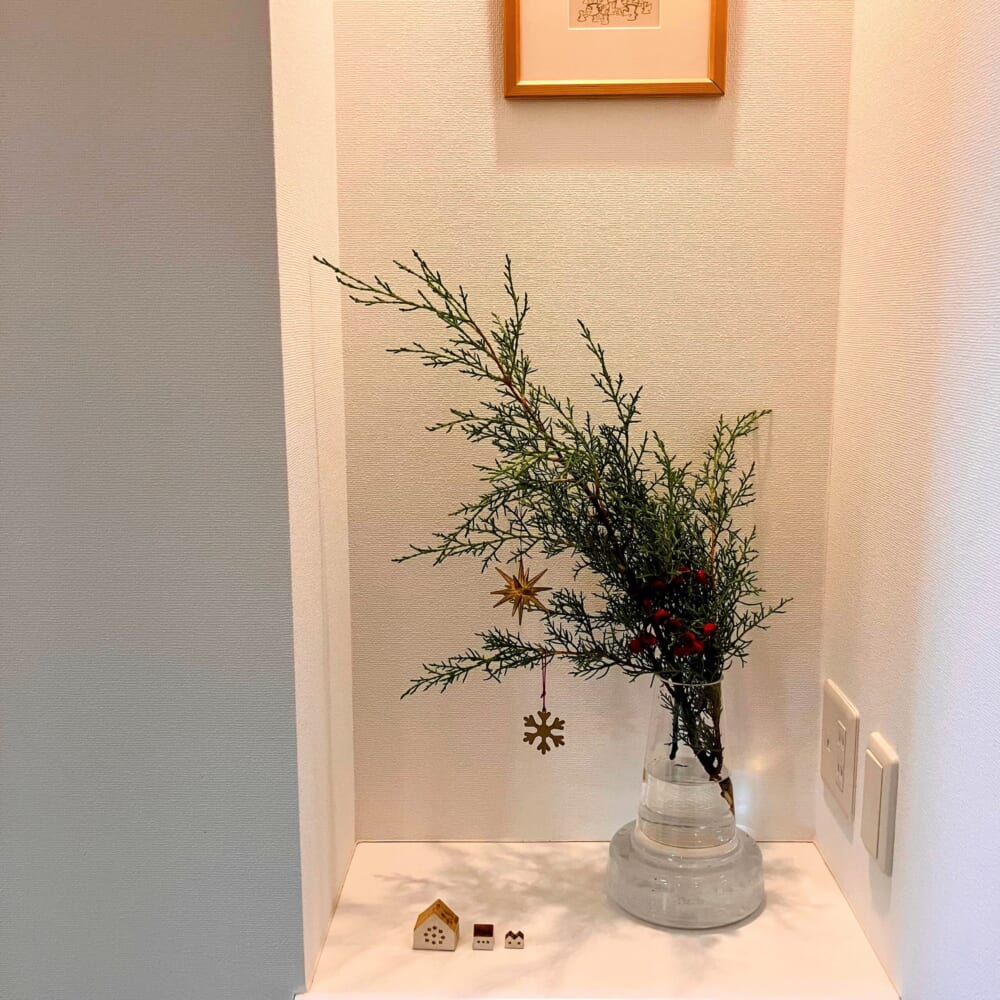 ブルーアイスでクリスマス飾り