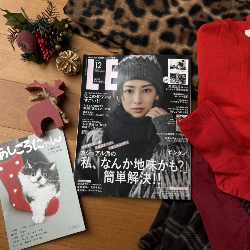 2025LEE12月号と別冊スペシャル絵本ふろく『あしごろにゃん』