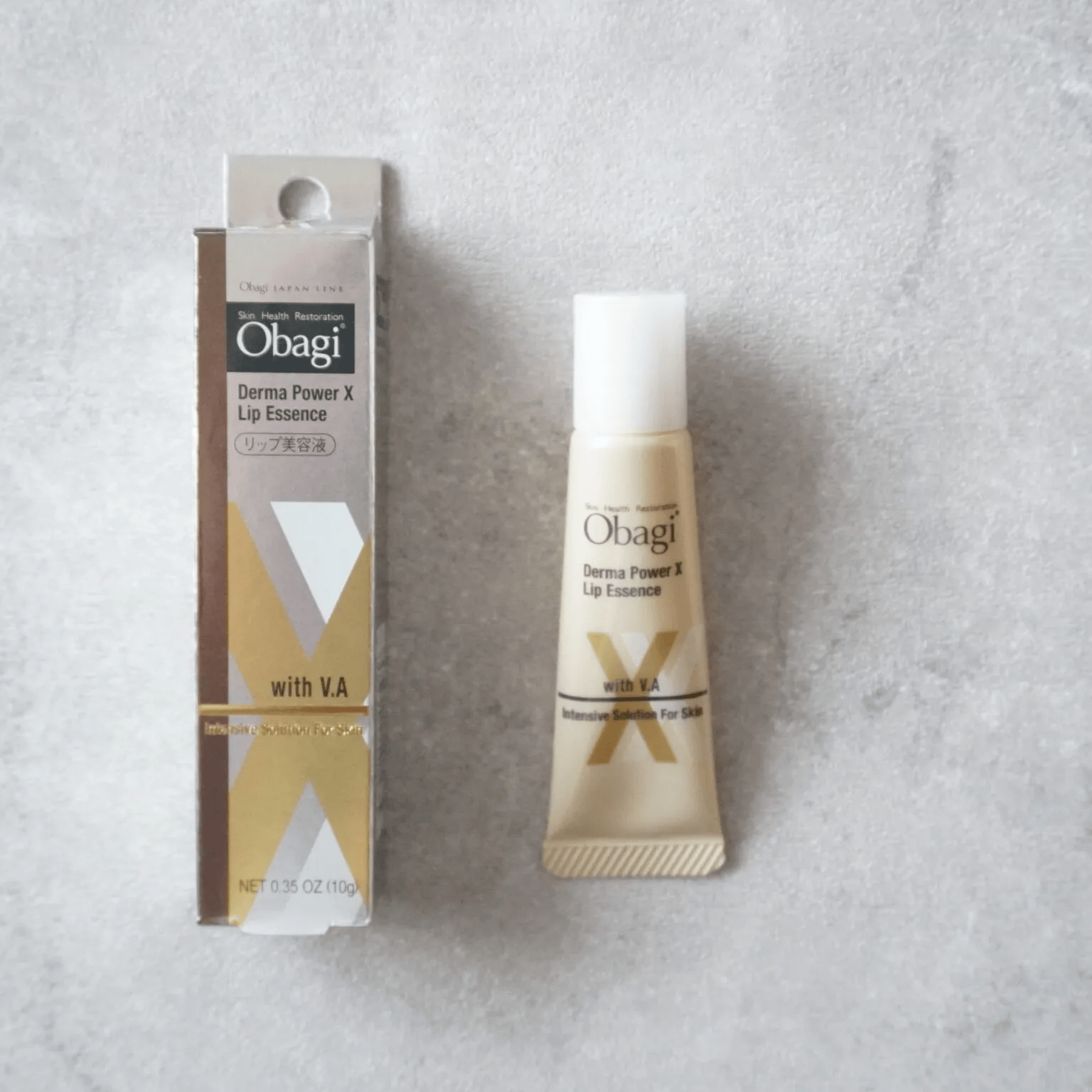 オバジ「ダーマパワーX リップエッセンス」箱と商品