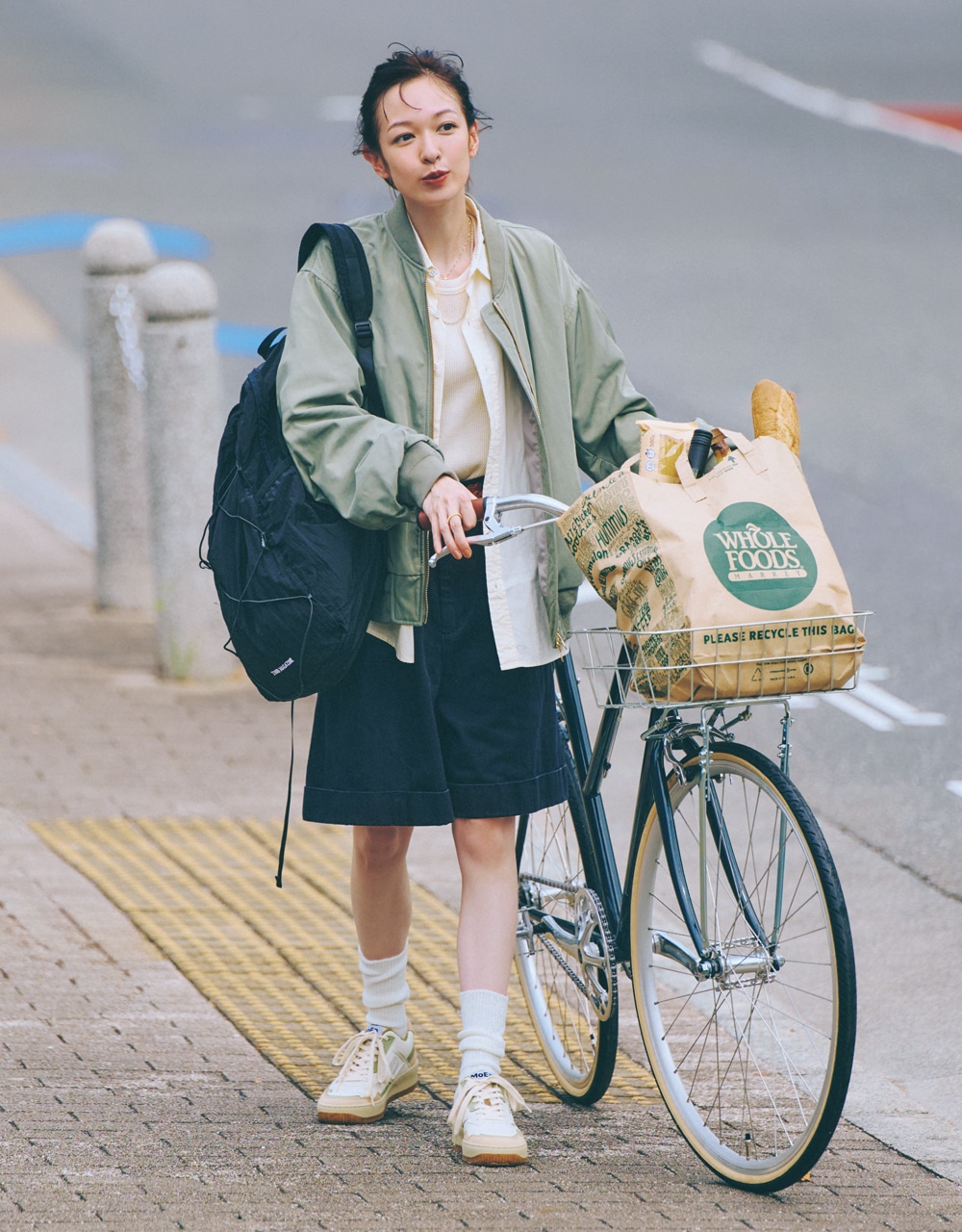 ハーフパンツコーデ 森絵梨佳さん