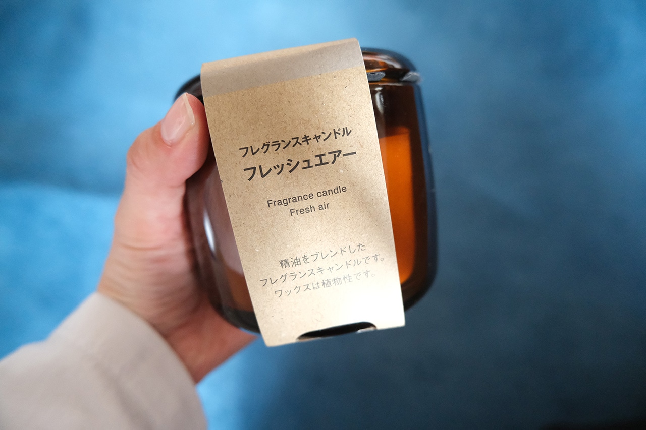 フレグランスキャンドル　フレッシュエアーＬ（1790円）　無印良品