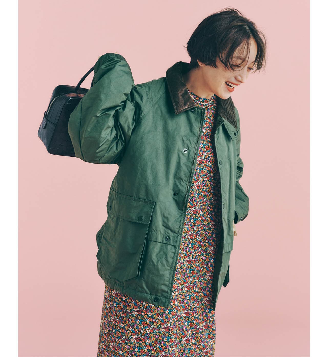 高山 都さんとREMI RELIEF［ レミ レリーフ ］の撥水コーティング ポリエステル ハンティングダウンジャケット