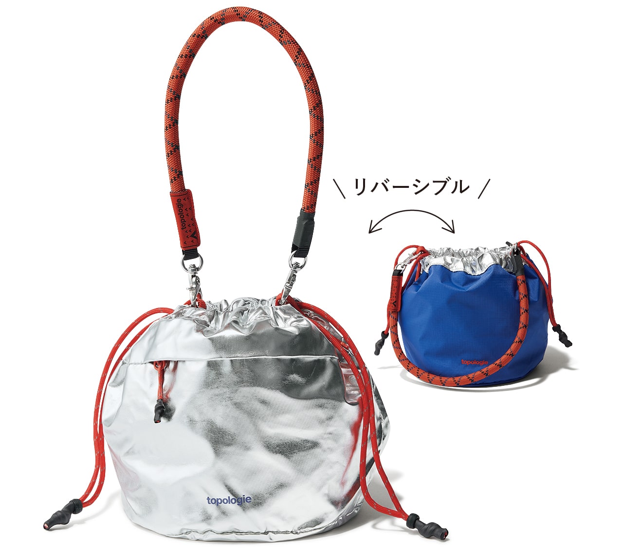 LEE限定 topologie(トポロジー)【LEEオリジナルセット】リバーシブルバケットバッグ+10㎜ Wrist Strap