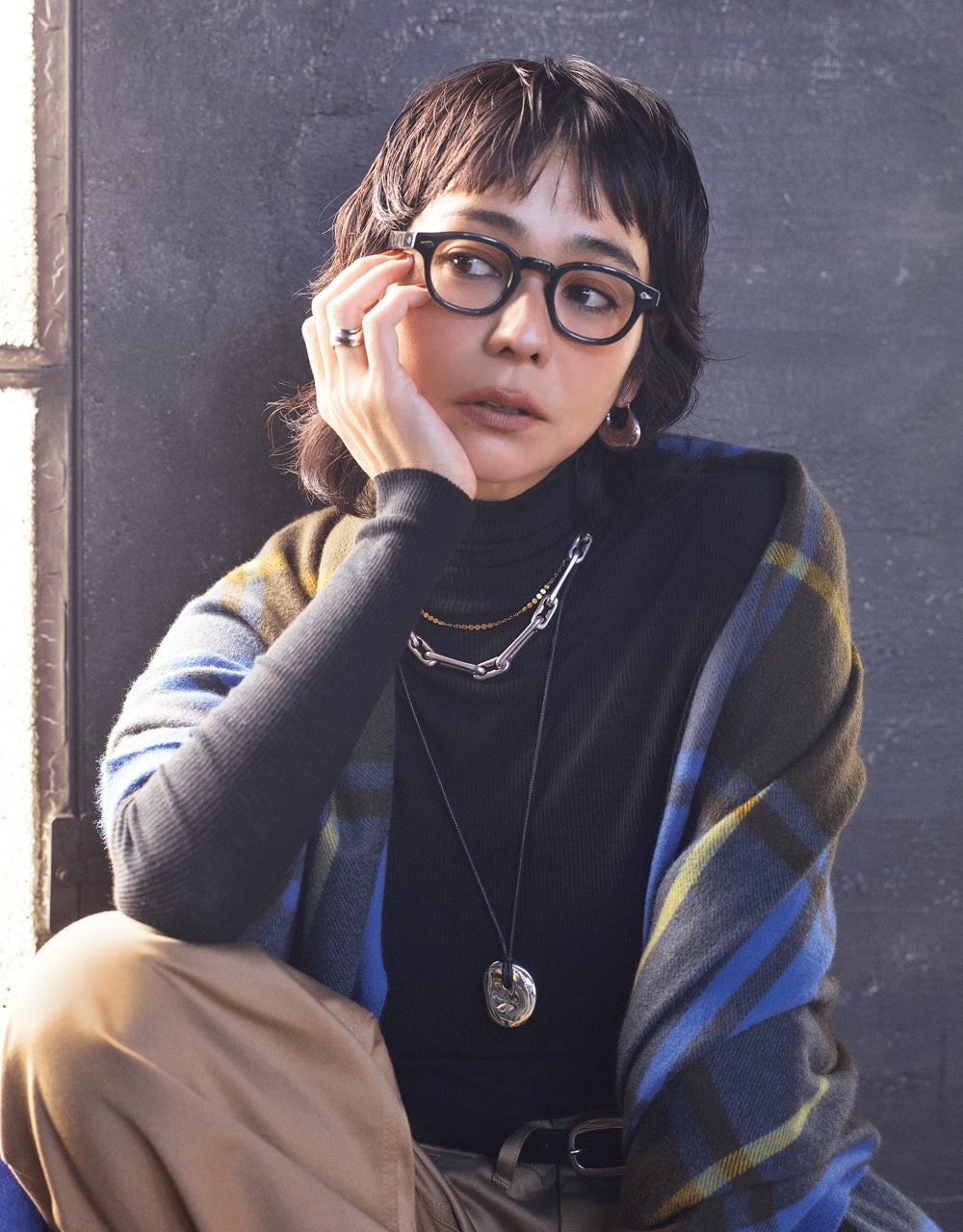 ネックレス重ねづけコーデ