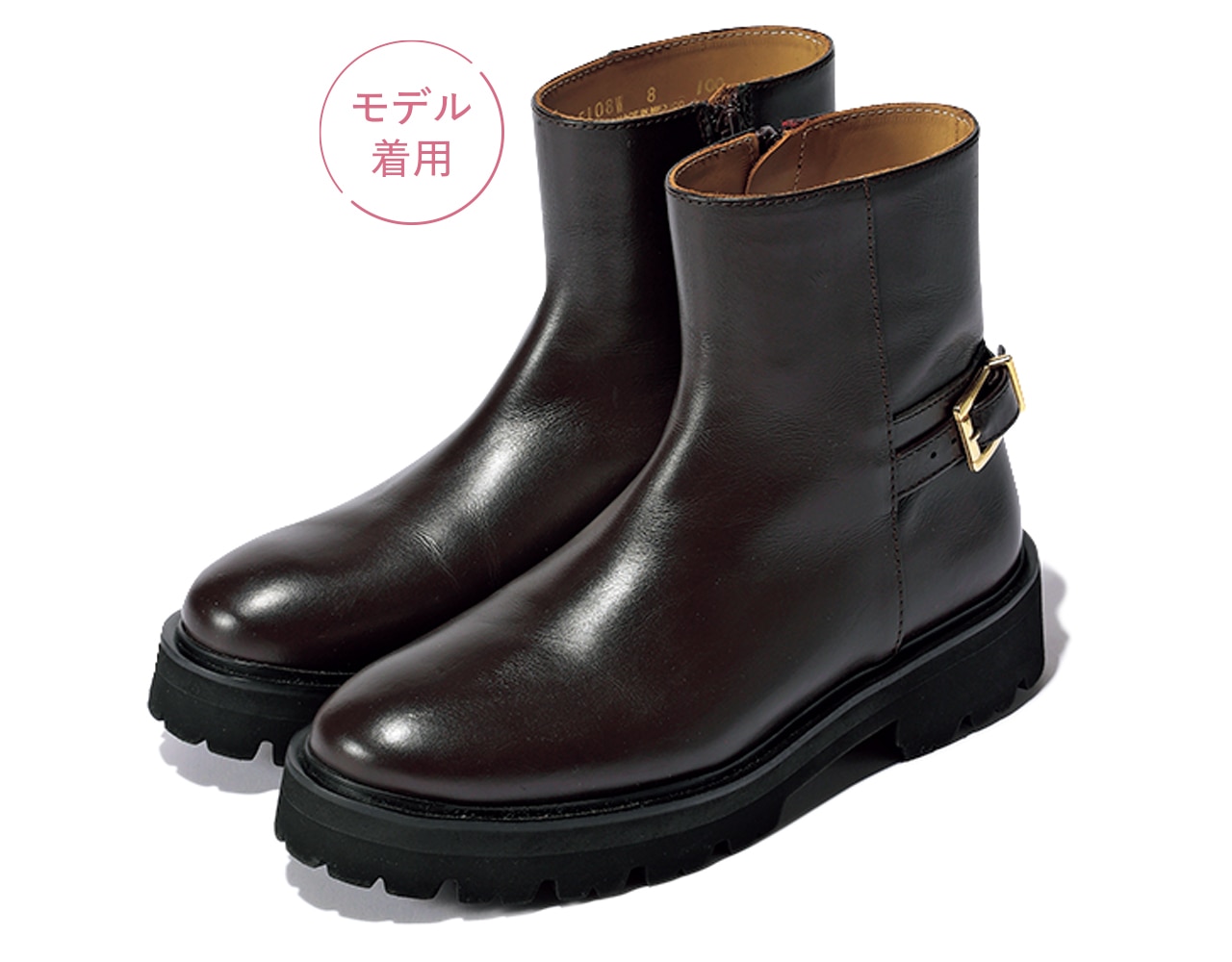 【CAMINANDO(カミナンド)】の茶ショートブーツ ¥39600