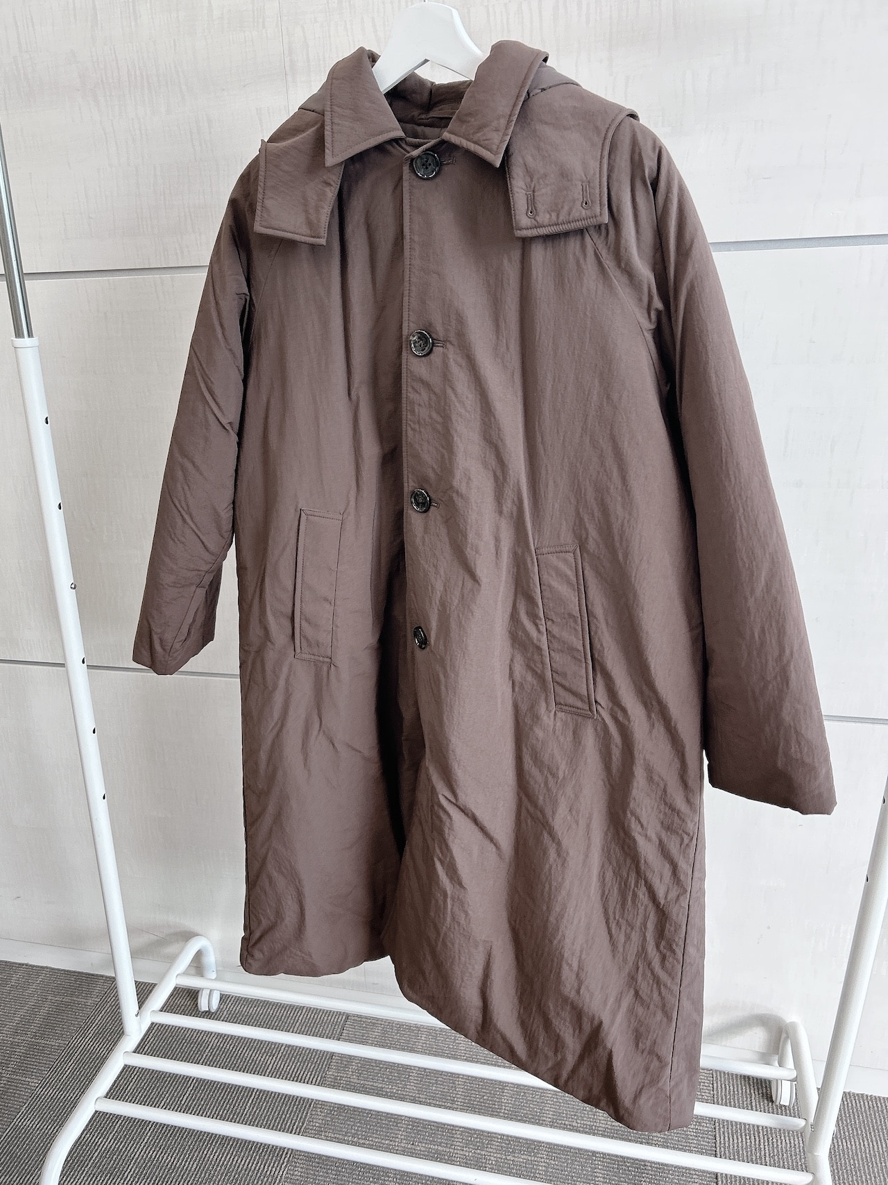 【12closet（トゥエルブクローゼット）】福田麻琴さんコラボ 撥水中綿フーディーコート