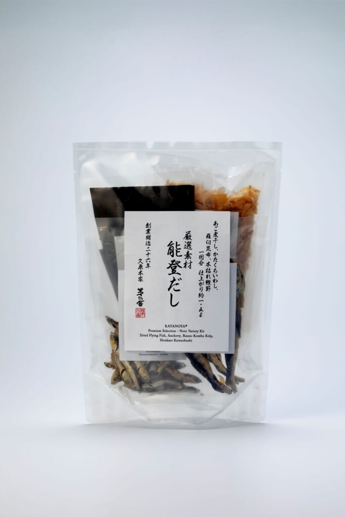 東京・能登・京都・名古屋・博多の5つの地域の特色あるだし(乾物)素材を組み合わせた「茅乃舎 厳選素材 地域だしのキット」能登だし