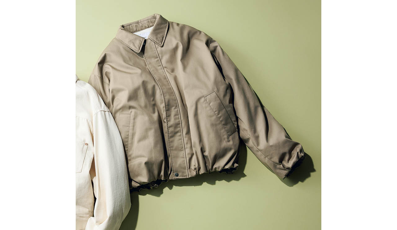 WIDE SQUARE ZIP UP DOWN JACKET