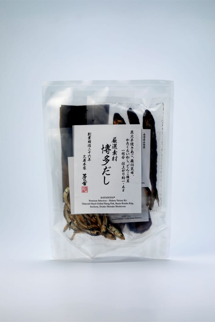 東京・能登・京都・名古屋・博多の5つの地域の特色あるだし(乾物)素材を組み合わせた「茅乃舎 厳選素材 地域だしのキット」博多だし