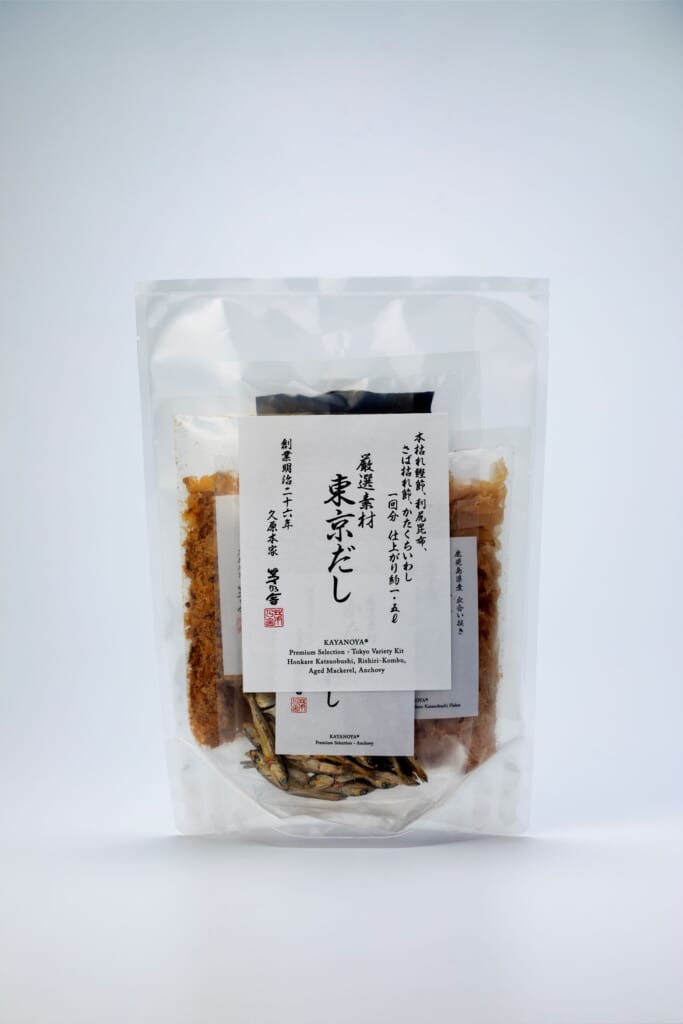 東京・能登・京都・名古屋・博多の5つの地域の特色あるだし(乾物)素材を組み合わせた「茅乃舎 厳選素材 地域だしのキット」 東京だし