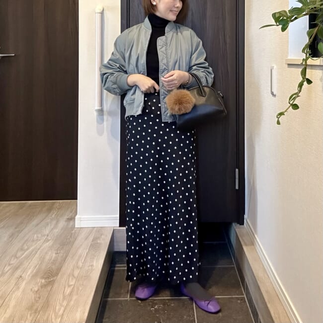 ユニクロのヒートテックニットタイツ(ニットリブタイツ) コーデ