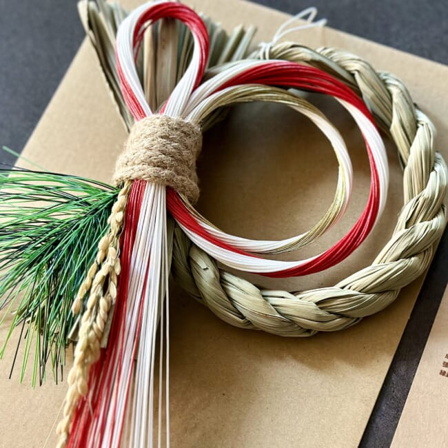 無印良品のお正月飾り　ふたば結び