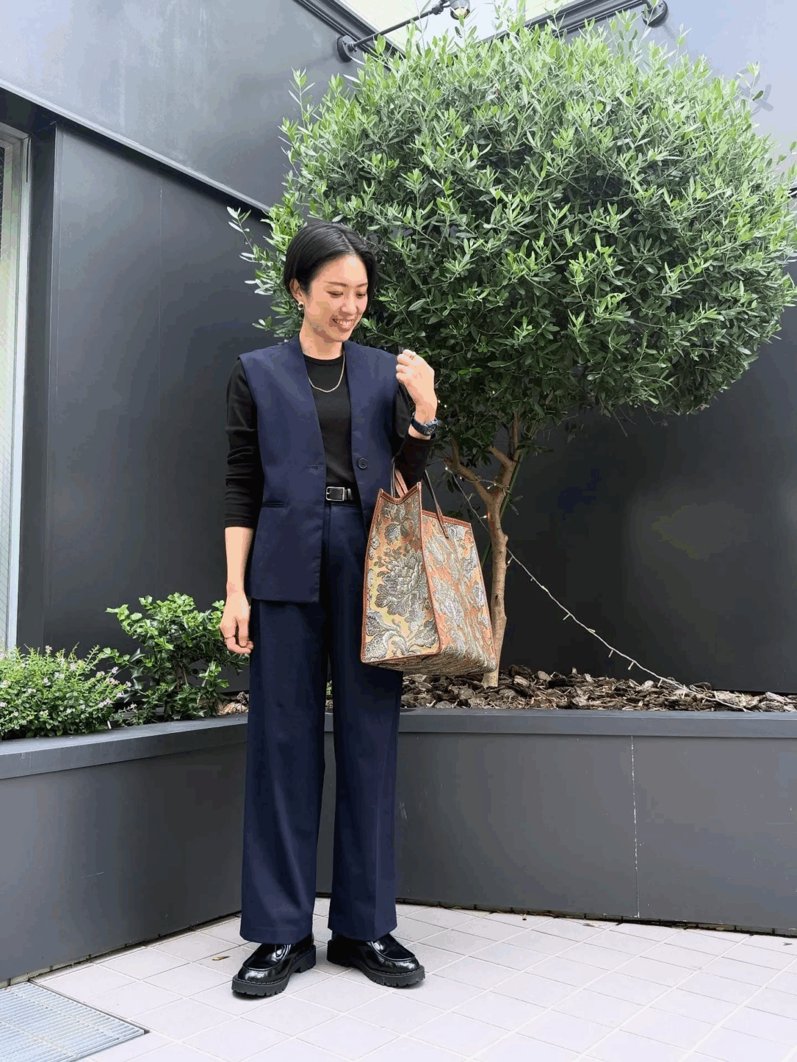 ユニクロ「レースアップシューズ」のコーデ