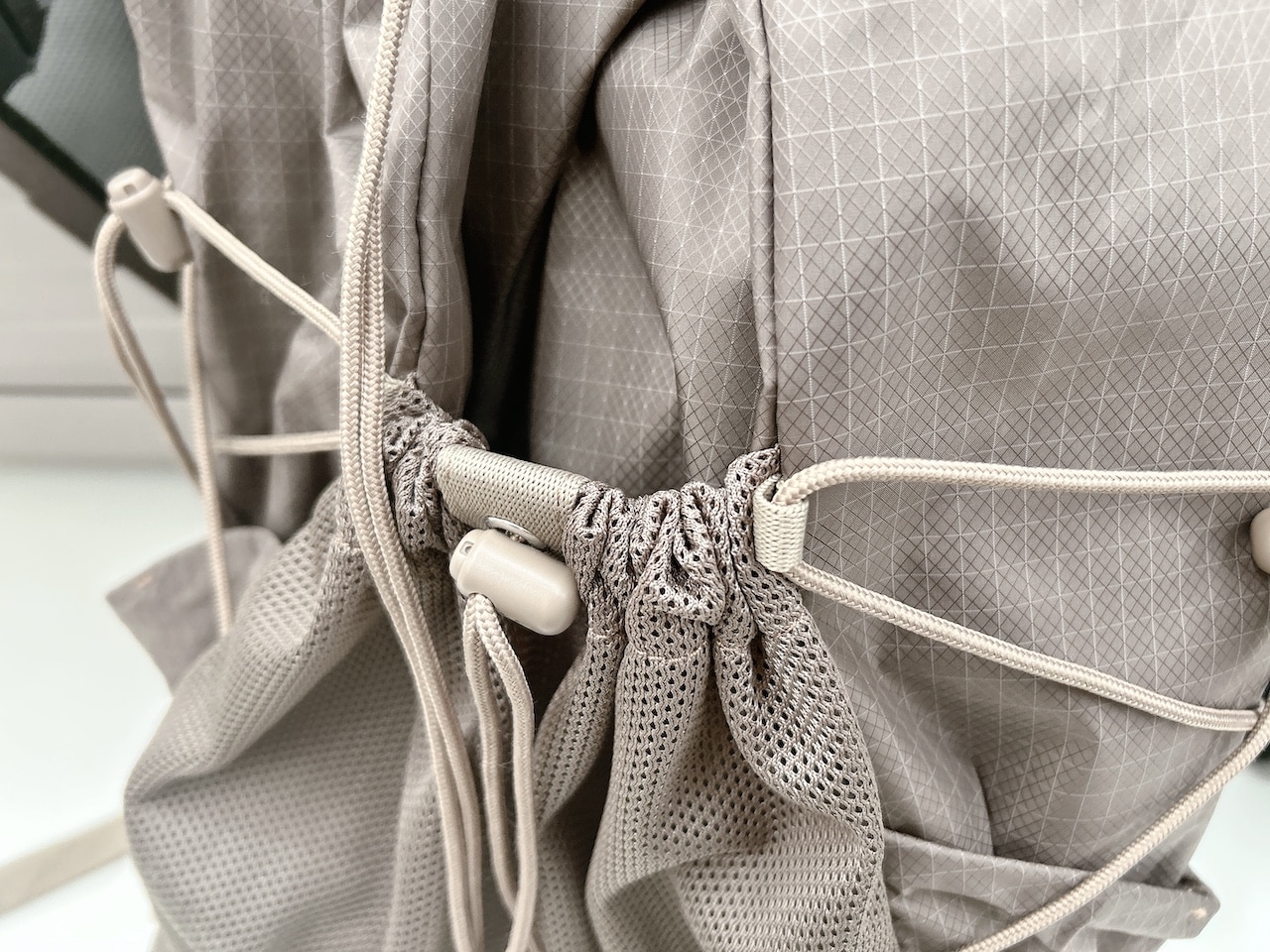 無印良品　撥水 リップストップ リュックサックの生地