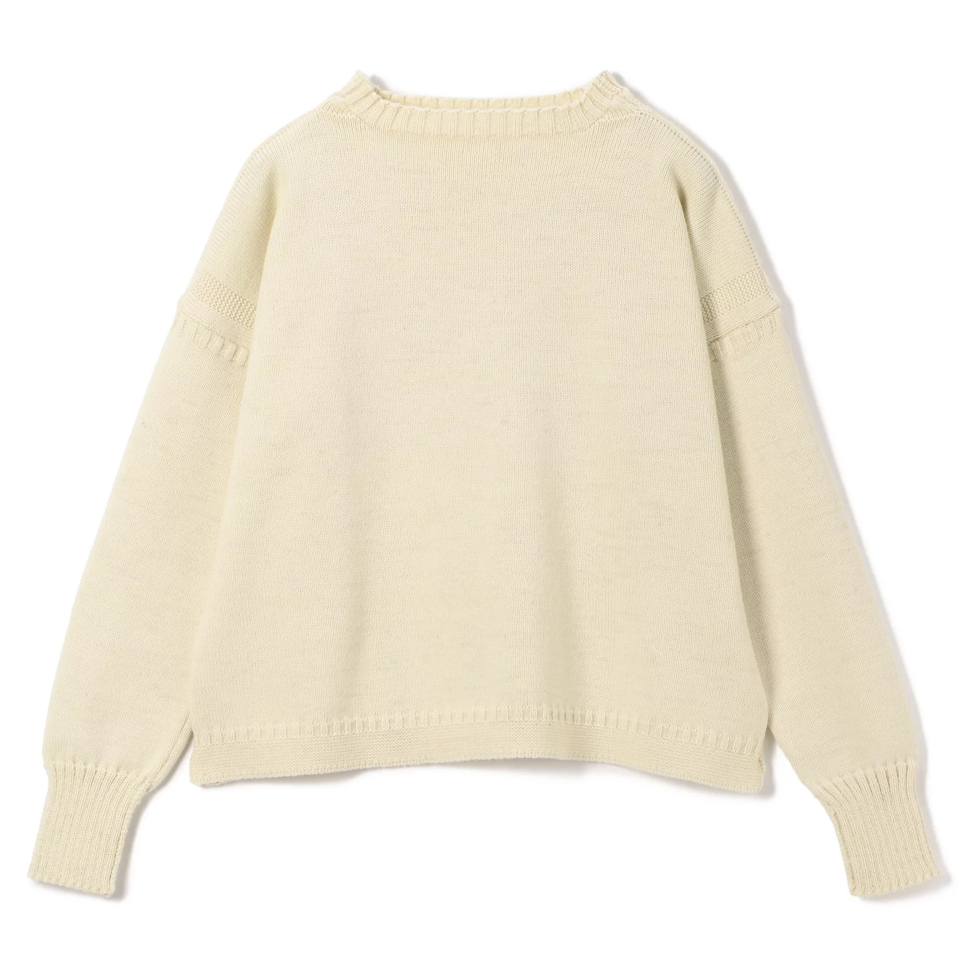 Le Tricoteur
OFF SHOULDER CROPPED GUERNSEY SWEATER
¥38,500