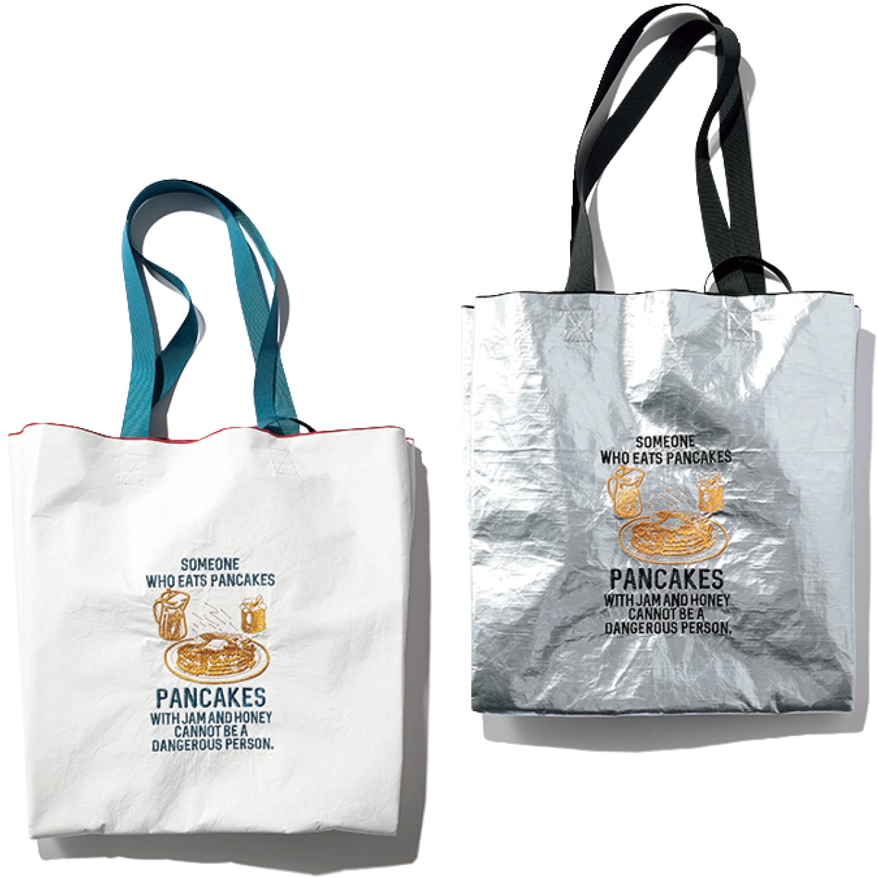 12closet（トゥエルブクローゼット）【撥水】【kazumiさんコラボ】“PANCAKE”刺しゅう トートバッグ（M）