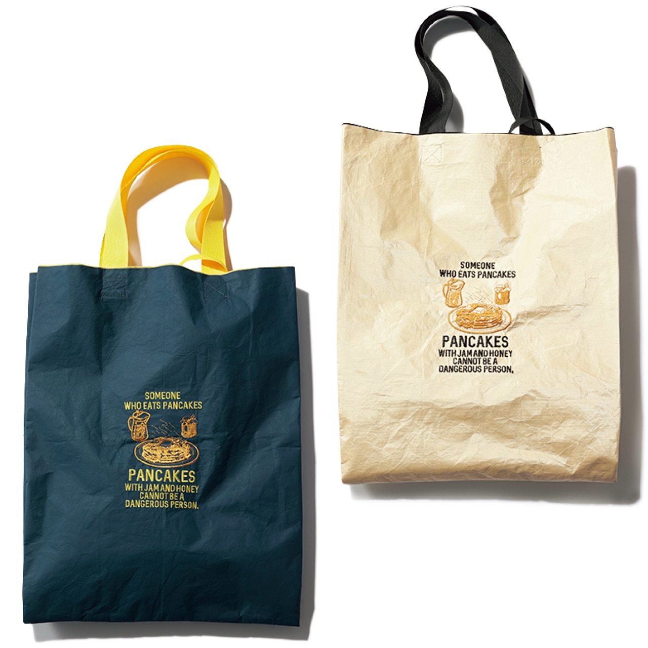 12closet（トゥエルブクローゼット）【撥水】【kazumiさんコラボ】“PANCAKE”刺しゅう トートバッグ（L）